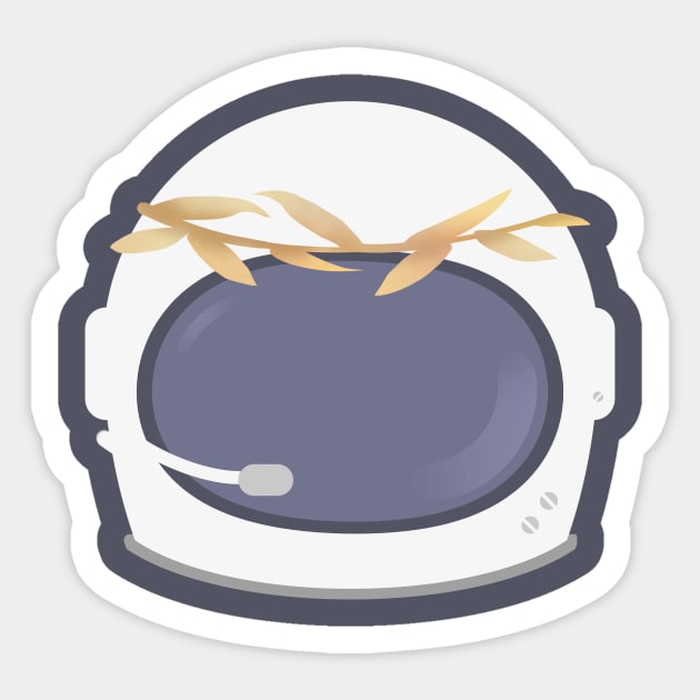 Artemis Nasa Greek Goddess Astronaut Helmet Sticker by yellowpomelo